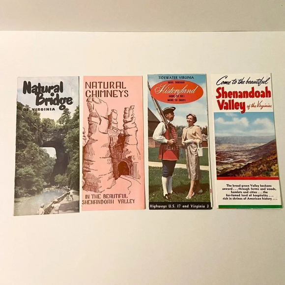 Vintage Shenandoah Valley Natural Chimneys Bridges Virginia Brochures Pamphlets - Picture 2 of 16